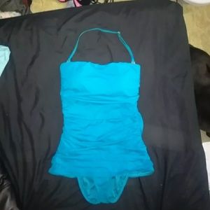 Ivanka Trump one piece blue/turquoise swim sz 8